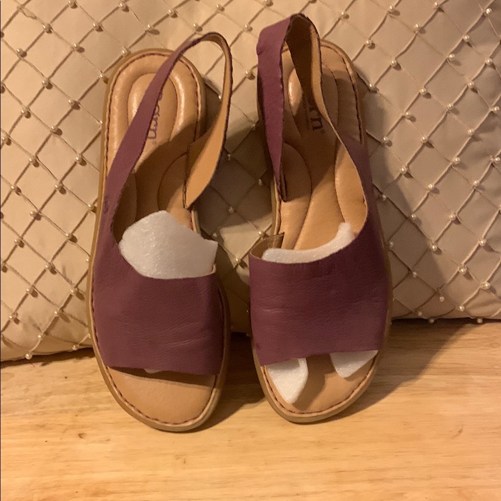 Born Purple Sandals with Slingback Design